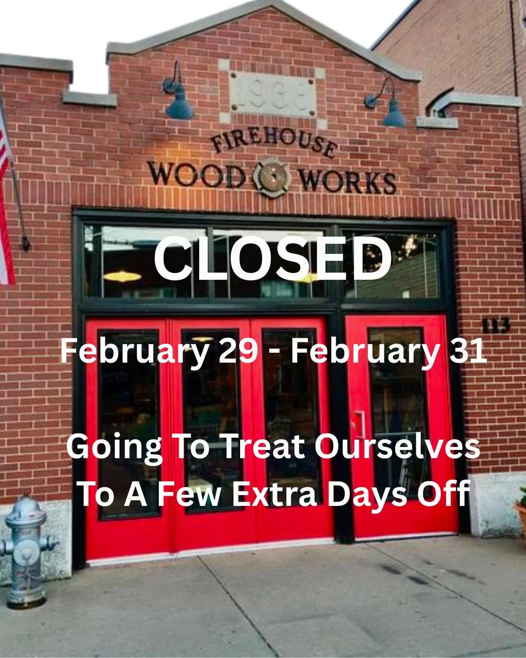 Writing our Out Of Office message now!
.
.
.
📍113 N. Main Street, Fairport, NY
💻www.fairportfirehousewoodworks.com
🔨handmade for you🔨

#ourlittlefirehouse #handmadeforyou #webuildstufftogether #enjoyingretirementtogether👍#handmadeinfairport #sho