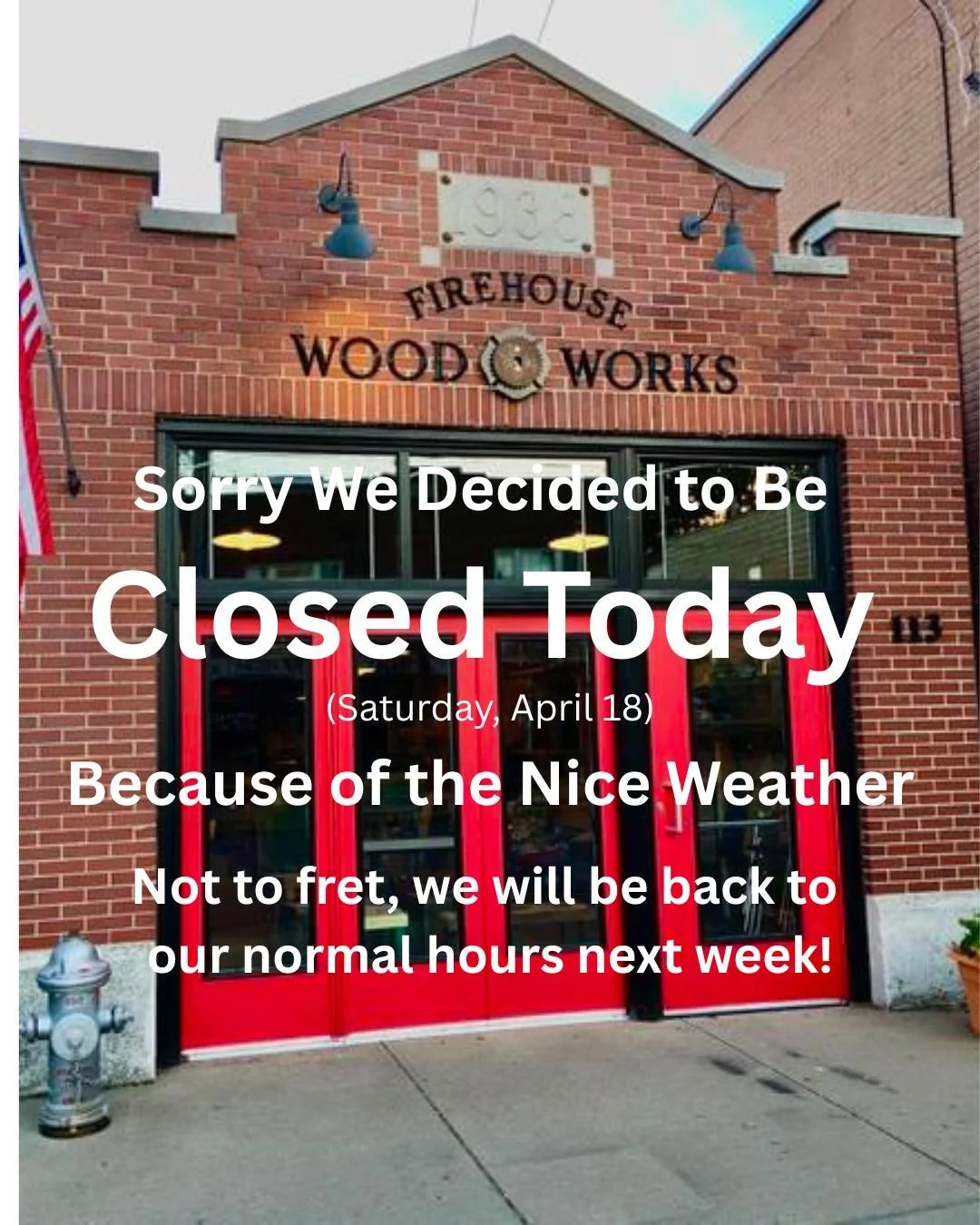 We&rsquo;ve made the executive decision to take the ultimate "mental health day." 

When the sun is out and the breeze is just right, sometimes the best business decision is to trade the shop for some fresh air. A little Vitamin D goes a lo