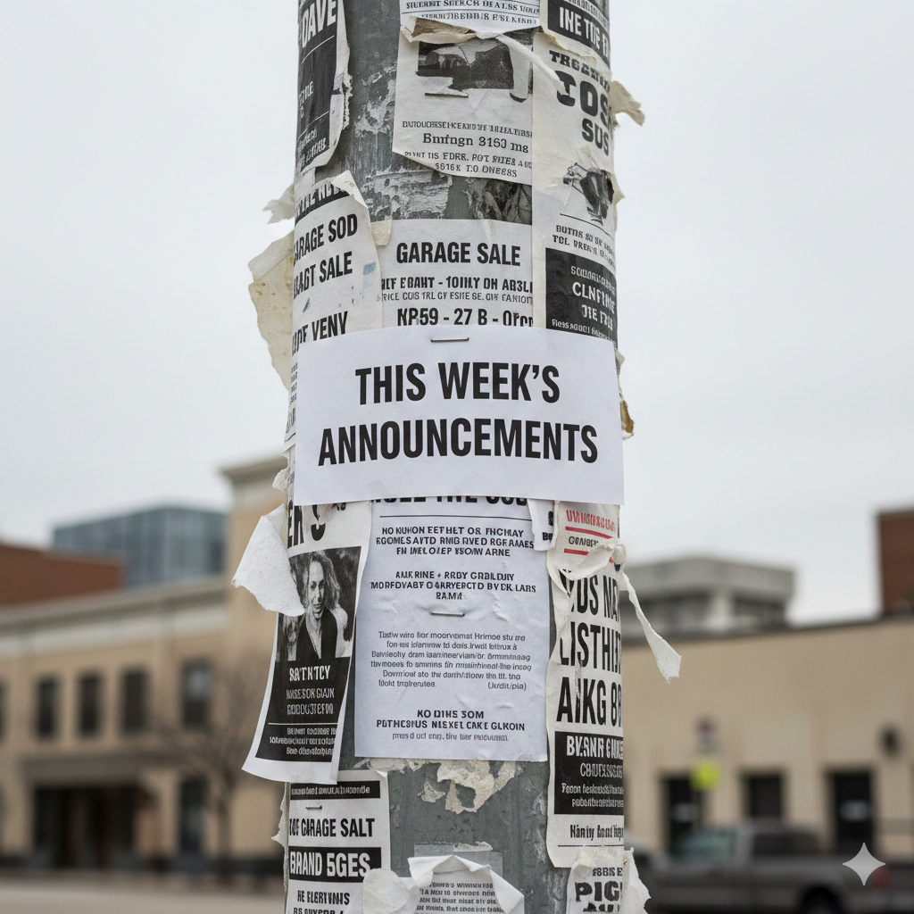 January 18, 2026 | Bulletin Announcements