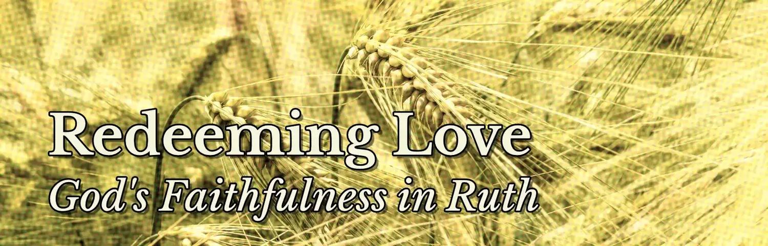 Series artwork: wheat stalks in a field with the words "Redeeming Love: God's Faithfulness in Ruth."