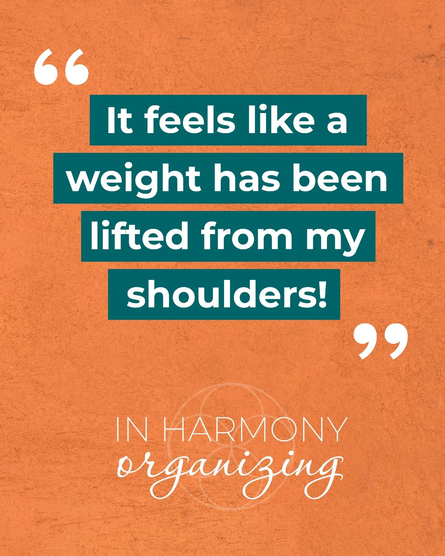 "It feels like a weight has been lifted from my shoulders!" I was so excited to hear these words actually come out of my client's mouth! It's of course a phrase I've used when explaining to people about the positive impact decluttering and