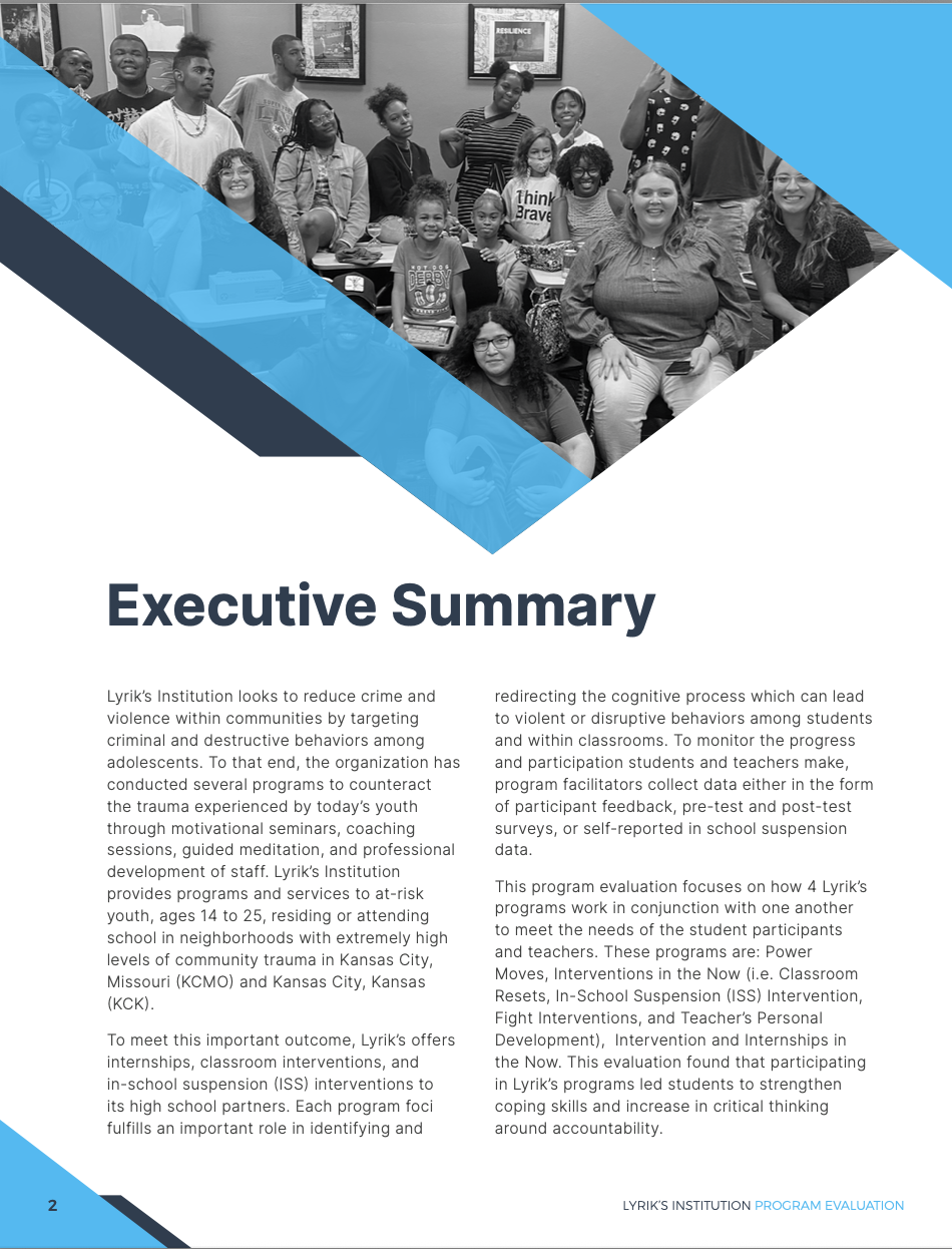 Concise evaluation summary highlighting key findings and outcomes.