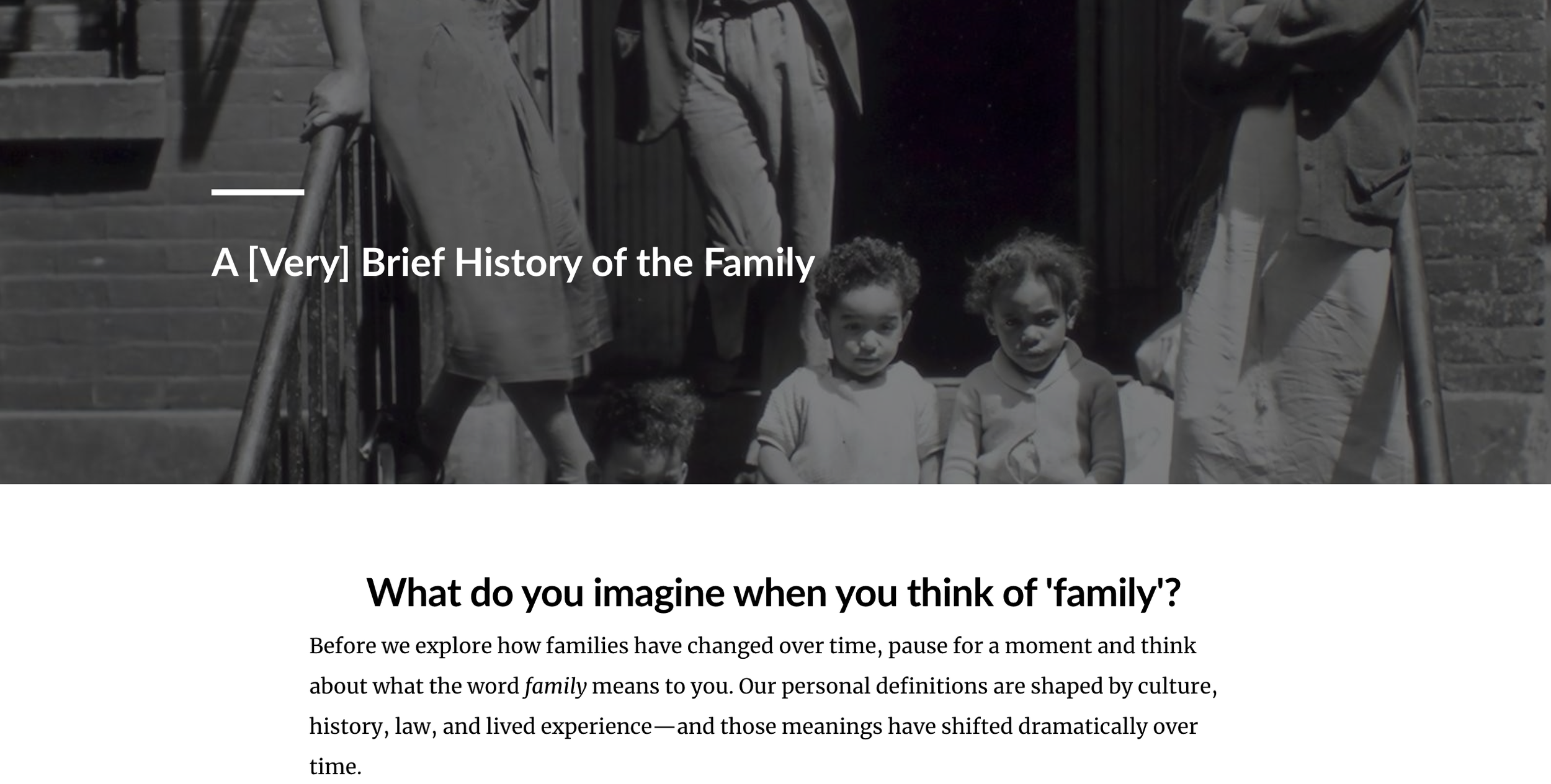 Module opens with an activation question designed to engage learners and connect course concepts to real-world family dynamics.