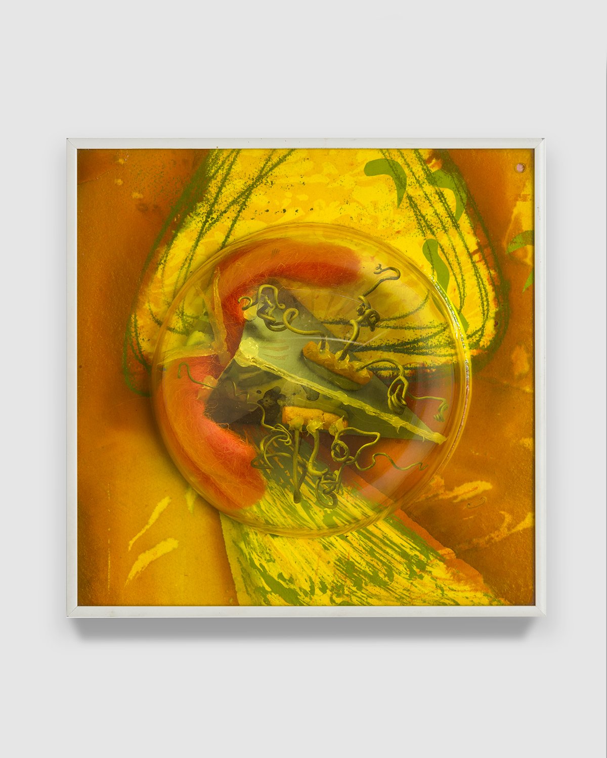 Microcosm/Macrocosm III, 1978
paper, plastic, mixed media
12-1/4 x 12-1/4 x 5 inches