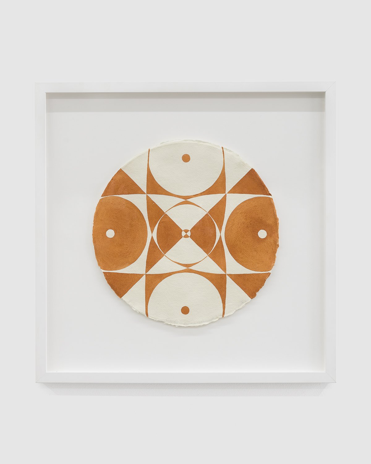 Datos Sagrados: 51% of US Latinos Self Identify as Democrats, 2017
gouache and colored pencil on handmade paper
Sheet: 12 inch diameter
