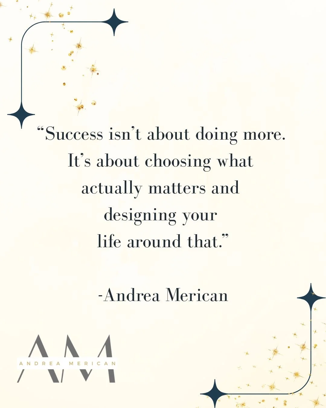 We&rsquo;ve been taught that success means more goals, more hustle, more pressure.

But that version burns people out fast.

Real success comes from clarity.
Knowing what matters to you.
Building systems that support your life, not consume it.

And l