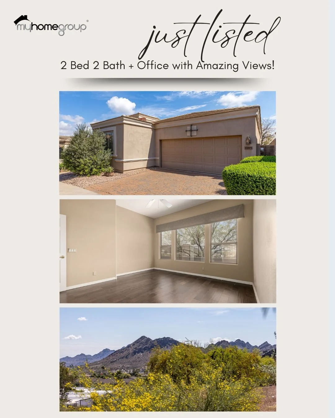 Just Listed.
Rare hilltop home with stunning mountain &amp; city light views in a gated community.

This original owner home has been beautifully maintained and offers 2 bedrooms, 2 bathrooms, a flexible den/office, and a 2 car garage. Inside you wil