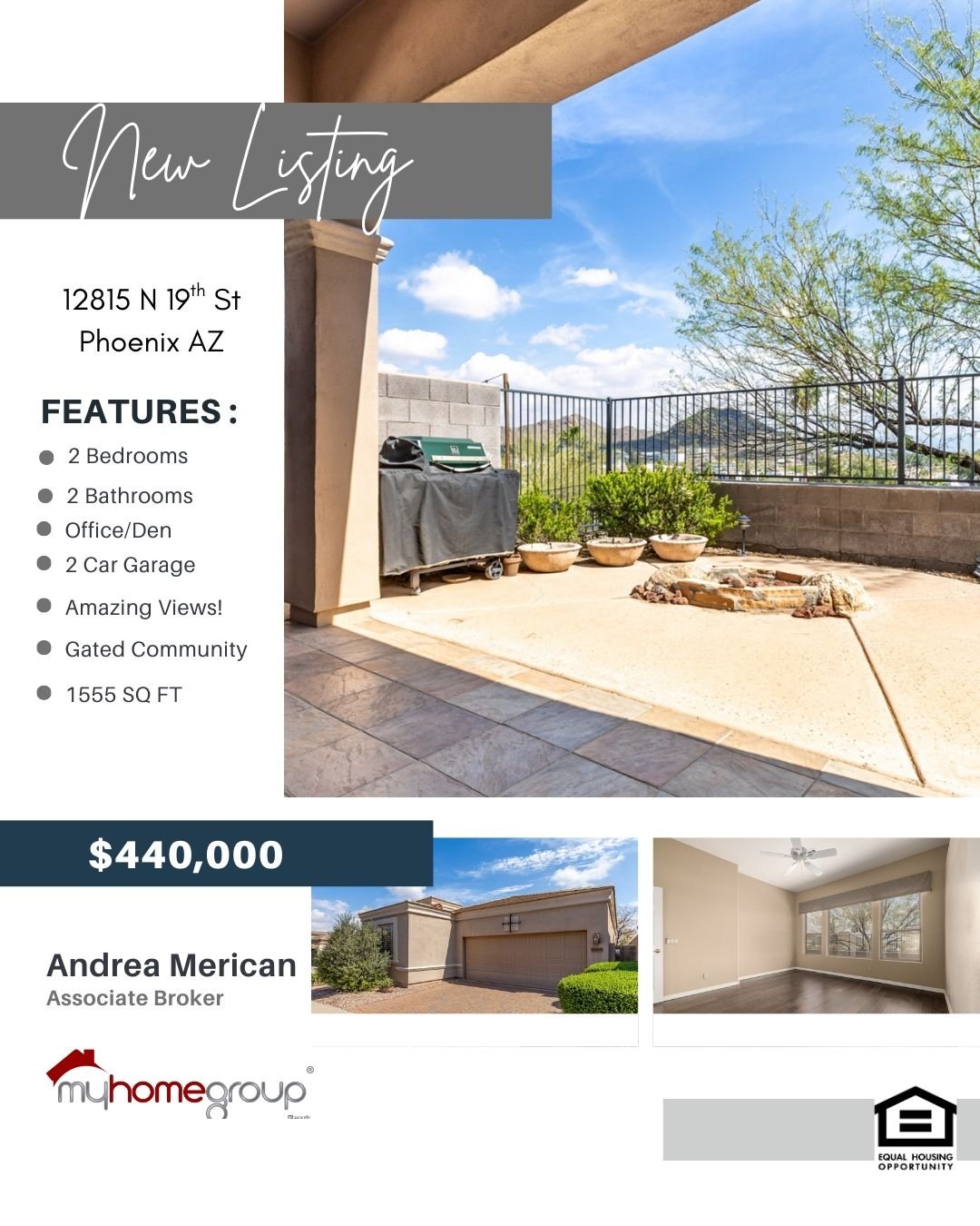 New Listing!
Rare hilltop home with stunning mountain &amp; city light views in a gated community.

This original owner home has been beautifully maintained and offers 2 bedrooms, 2 bathrooms, a flexible den/office, and a 2 car garage. Inside you wil