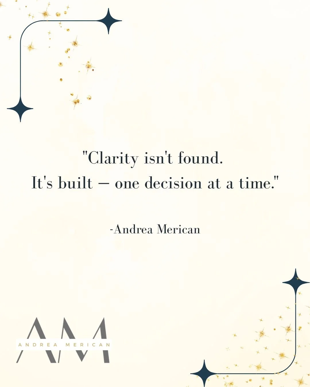 We spend so much time waiting to feel ready, waiting for the perfect plan, waiting for clarity to just... arrive. 

But clarity doesn't come before the action &mdash; it comes because of it. Every decision you make, even an imperfect one, teaches you