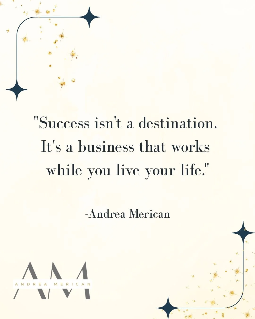 I spent years thinking success meant doing more, being everywhere, and never slowing down. 

Then I realized &mdash; what's the point of building a business if it owns you? (Thanks to Robert Kiyosaki for pointing that one out!)

For me, real success 
