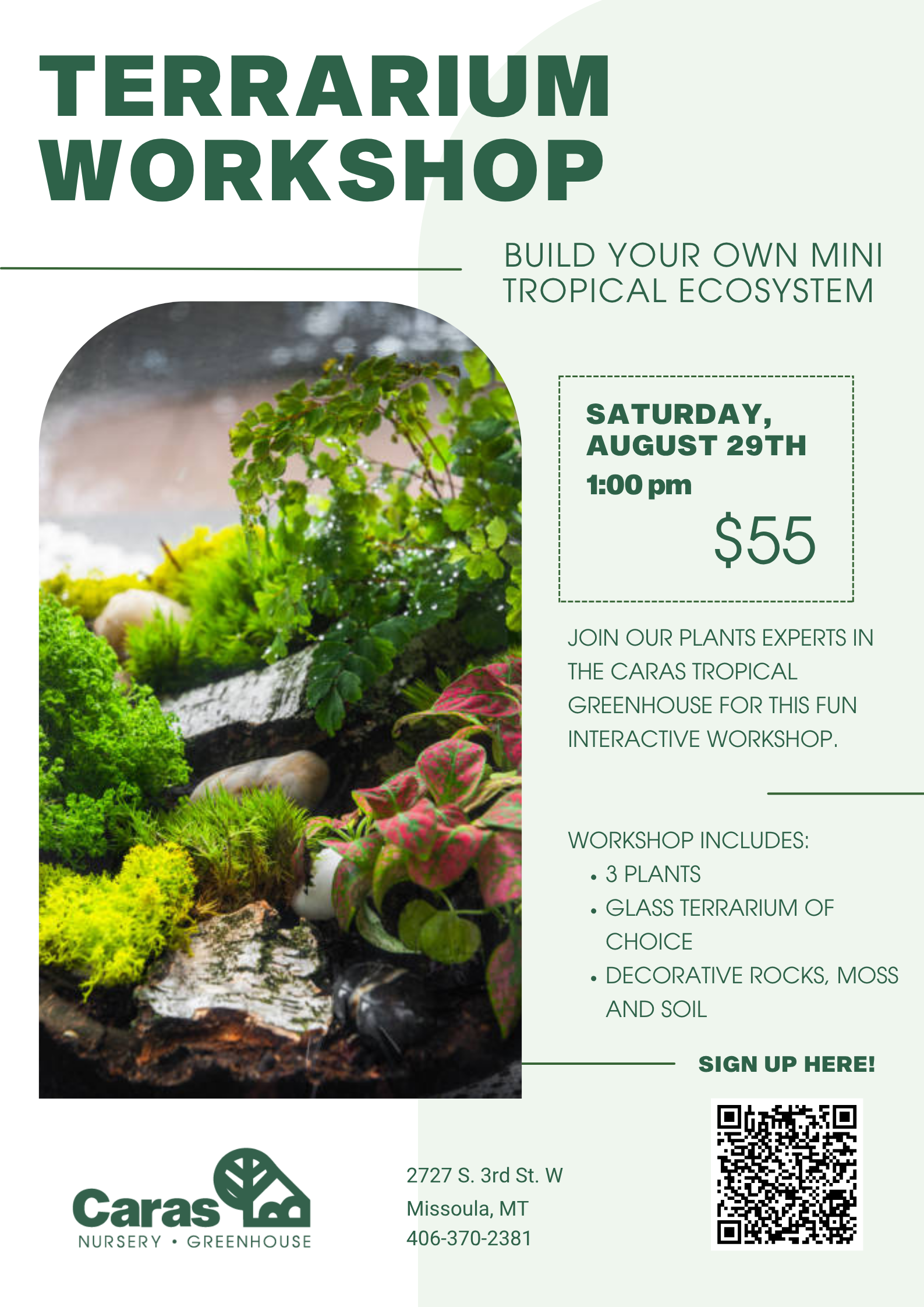 Poster with sign up for workshop