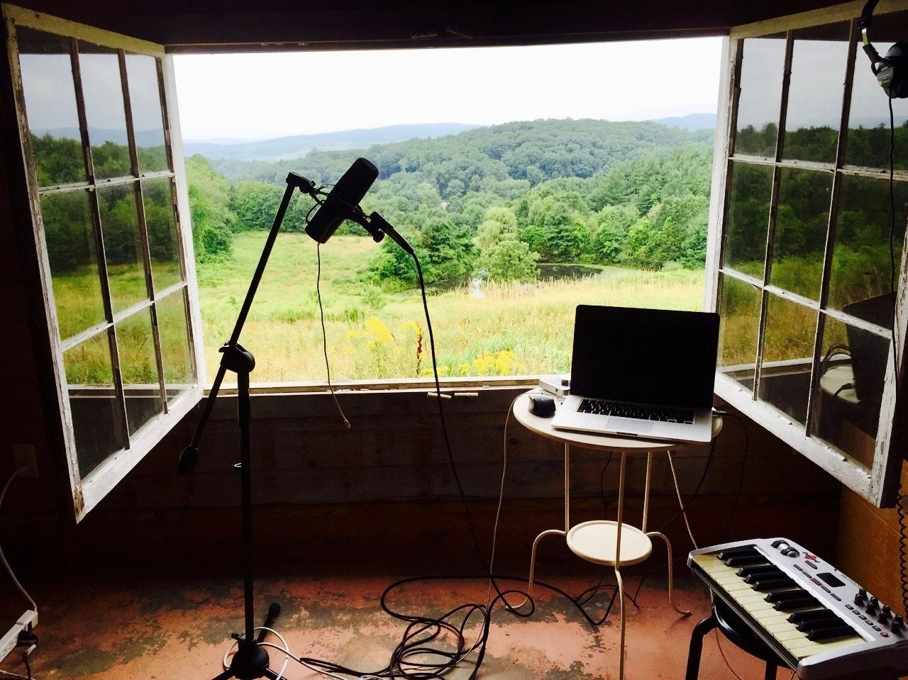 View from inside the Lotus House retreat space