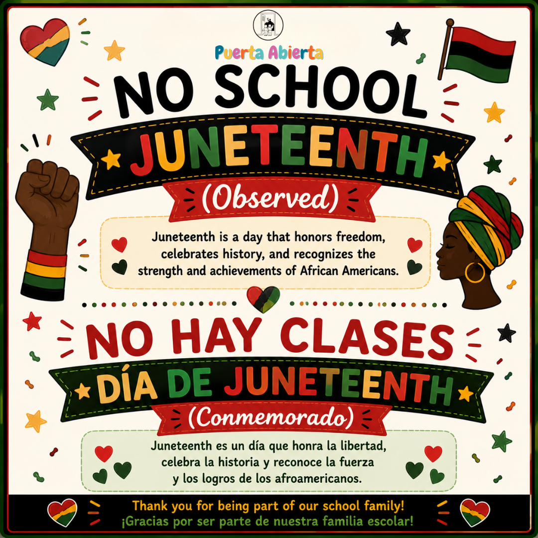 Juneteenth Day Observed/ Día de Emancipacion