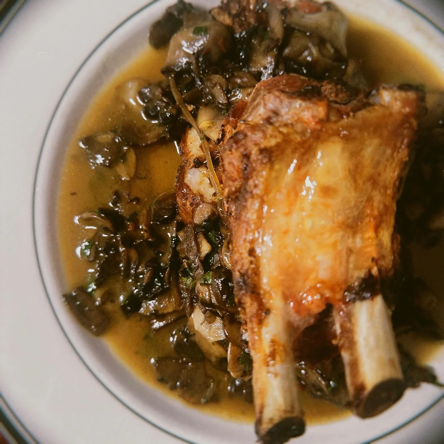 Center Cut Double Bone In Pork Chop #velma #restaurant #porkchop #centercut #bonein #cermini #portabella #mushroom #marsala #dinner #bar #tavern #italianamerican #ridgewood #queens #nyc #newyork