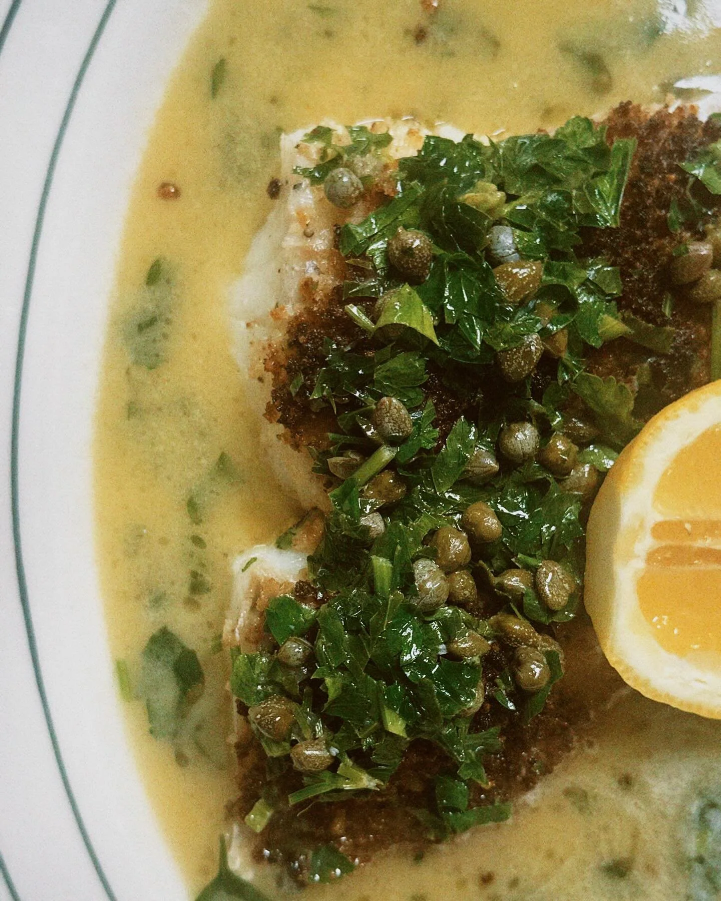 Baked Cod #velma #restaruant #cod #baked #capers #lemon #dinner #menu #specials #daily #offmenu #seasonal #ridgewood #queens #newyork #italianamerican #tavern #bar