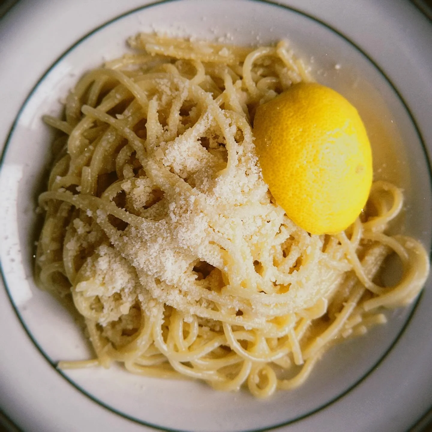 Pasta Limone #velma #restaurant #pasta #limone #lemonpasta #basic #homestyle #lemon #pecarino #15dollars #happyhour #special #daily #sidesalad #staple #italianamerica #ridgewood #queens #nyc