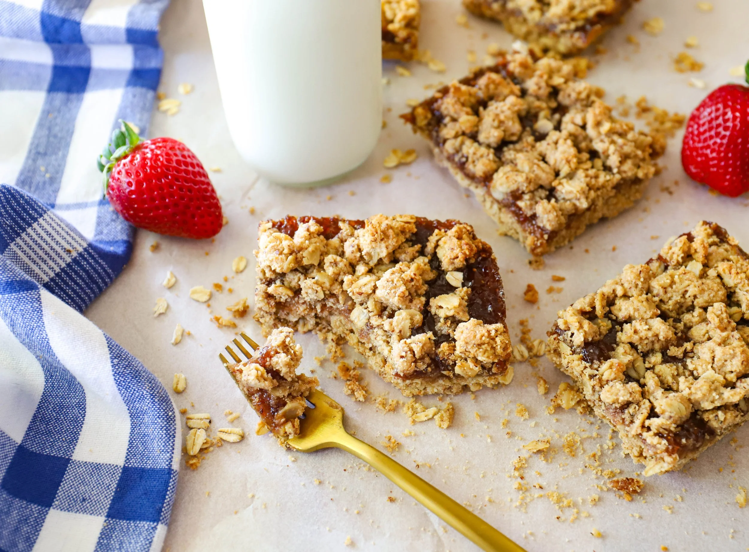 Oat Jam Bars — Organic Milk Neutral Milk
