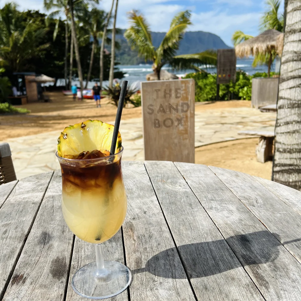 Sandbox grill poolside