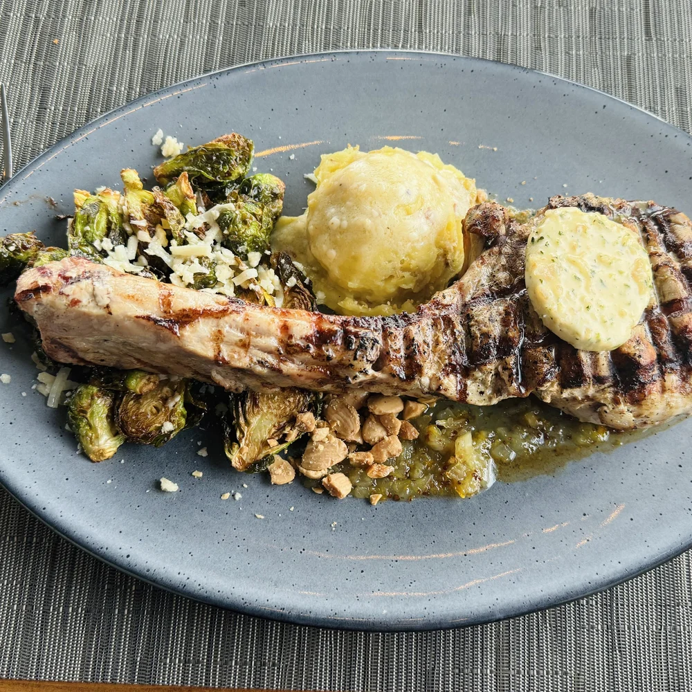 Altius, pork chop (tomahawk) 