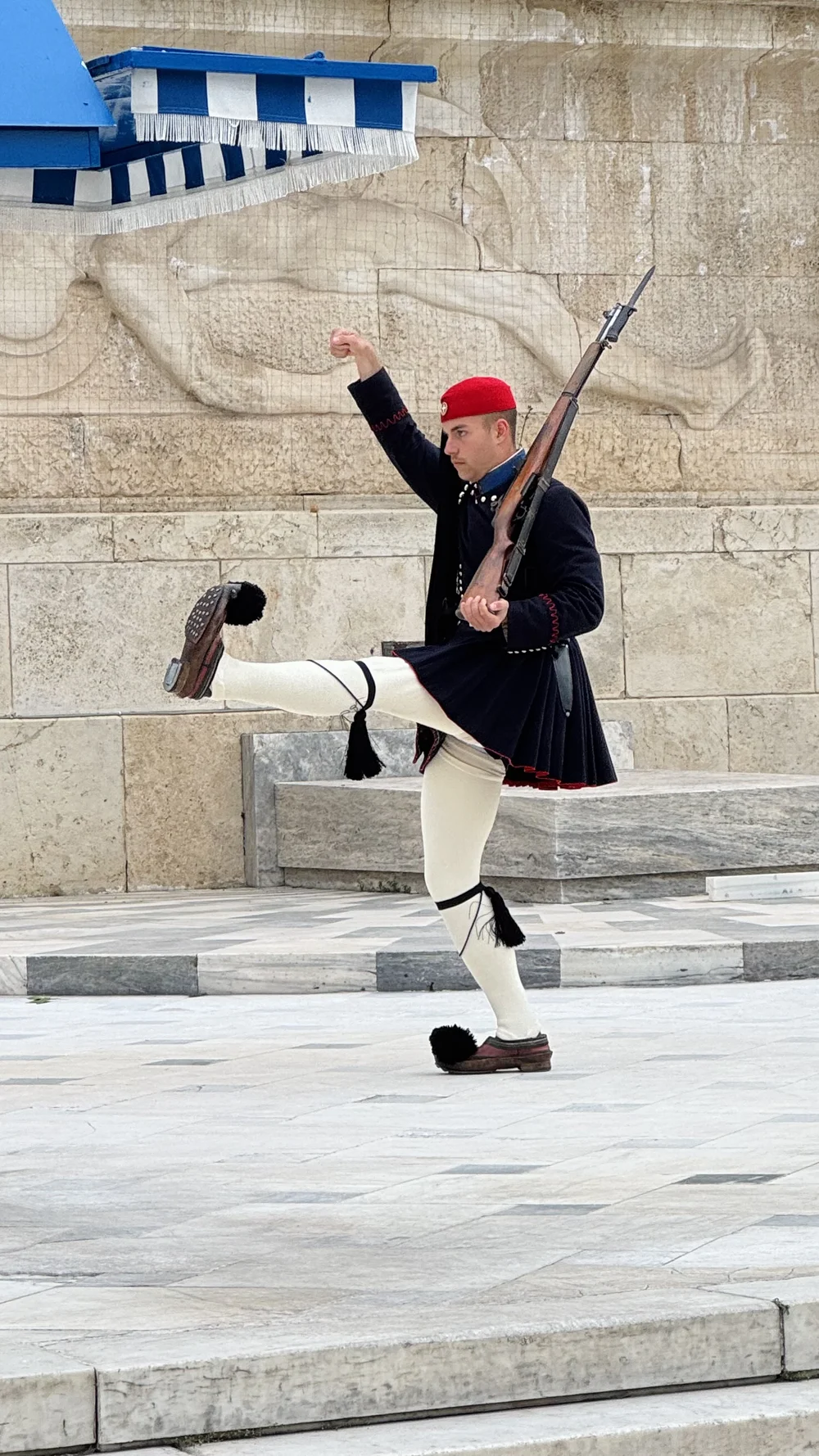 Evzones guarding the Tomb of the Unknown Solider