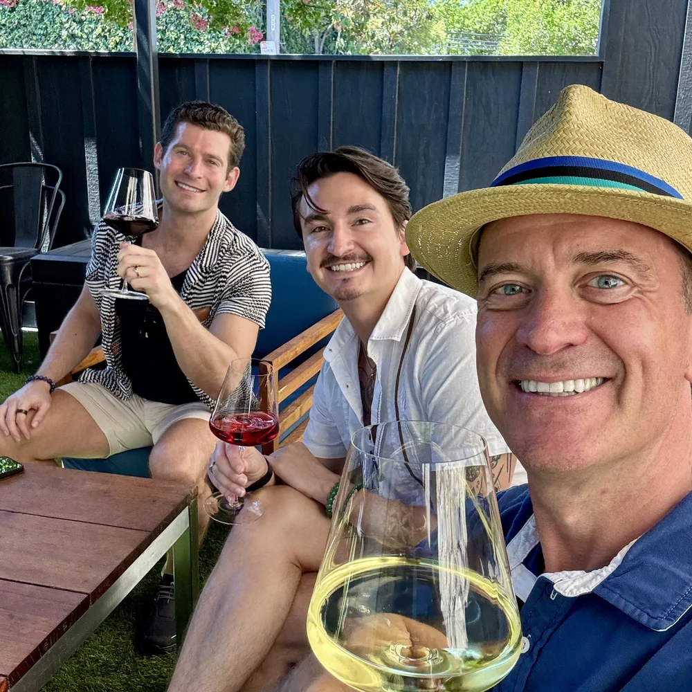 Orin Swift patio with wine!