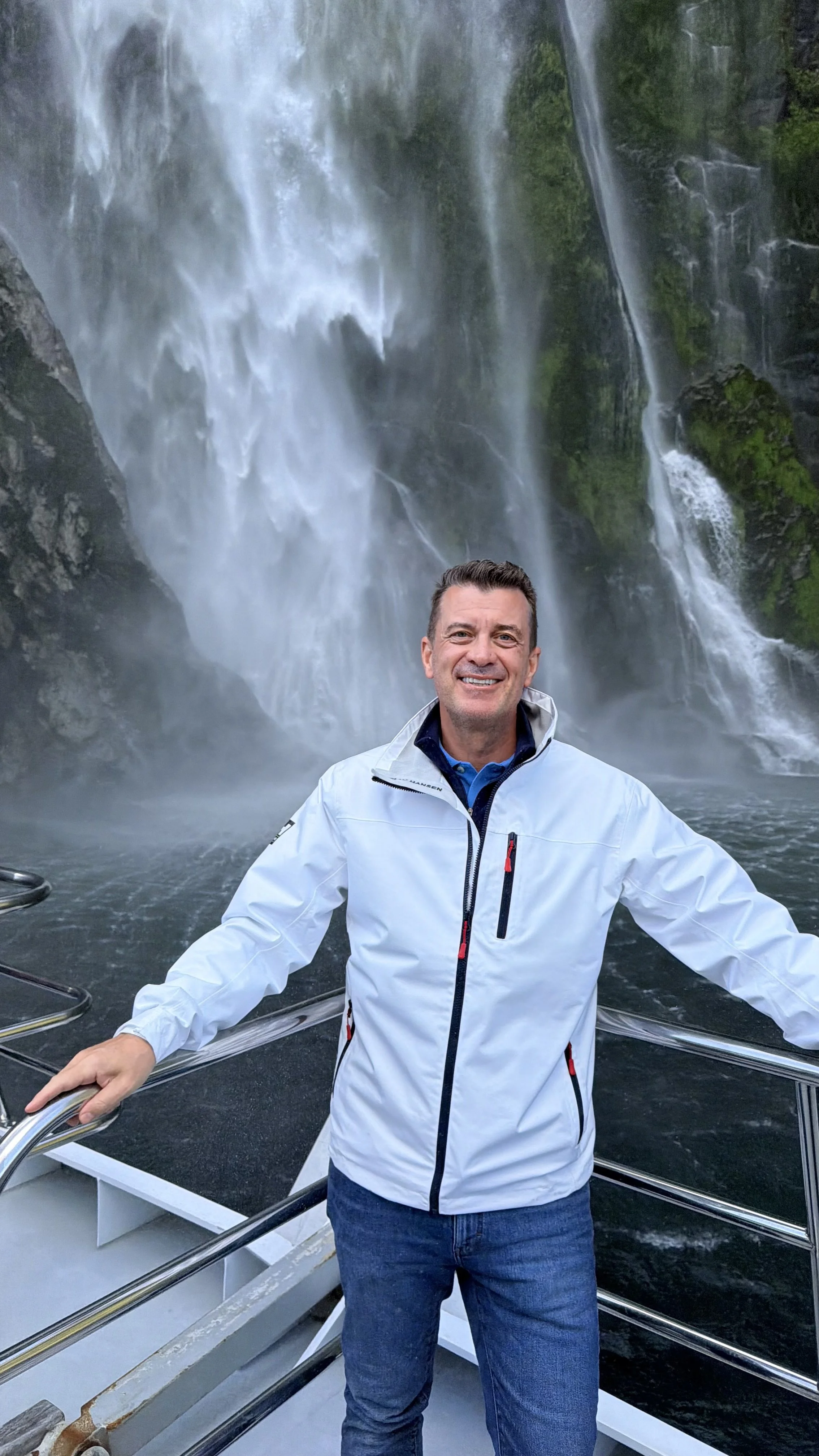 Getting wet in the Waterfall!