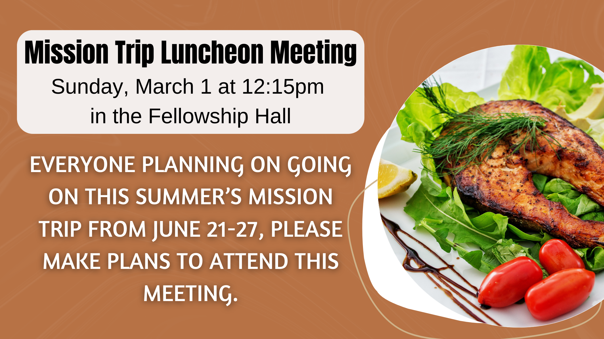 Mission Trip Luncheon Meeting