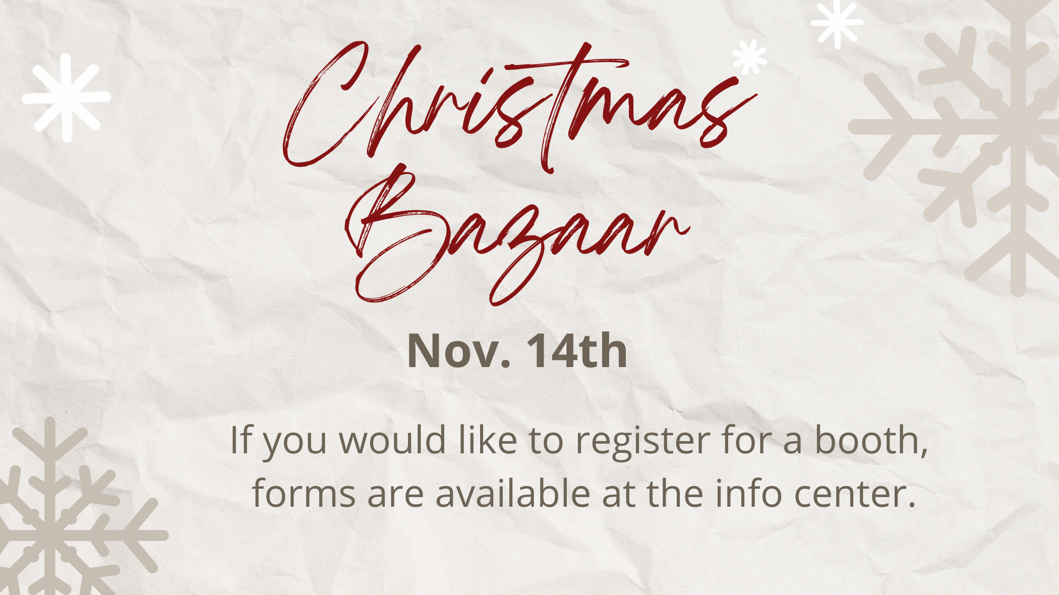 Christmas Bazaar