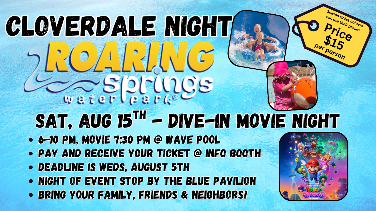 Cloverdale Night at Roaring Springs Water Park