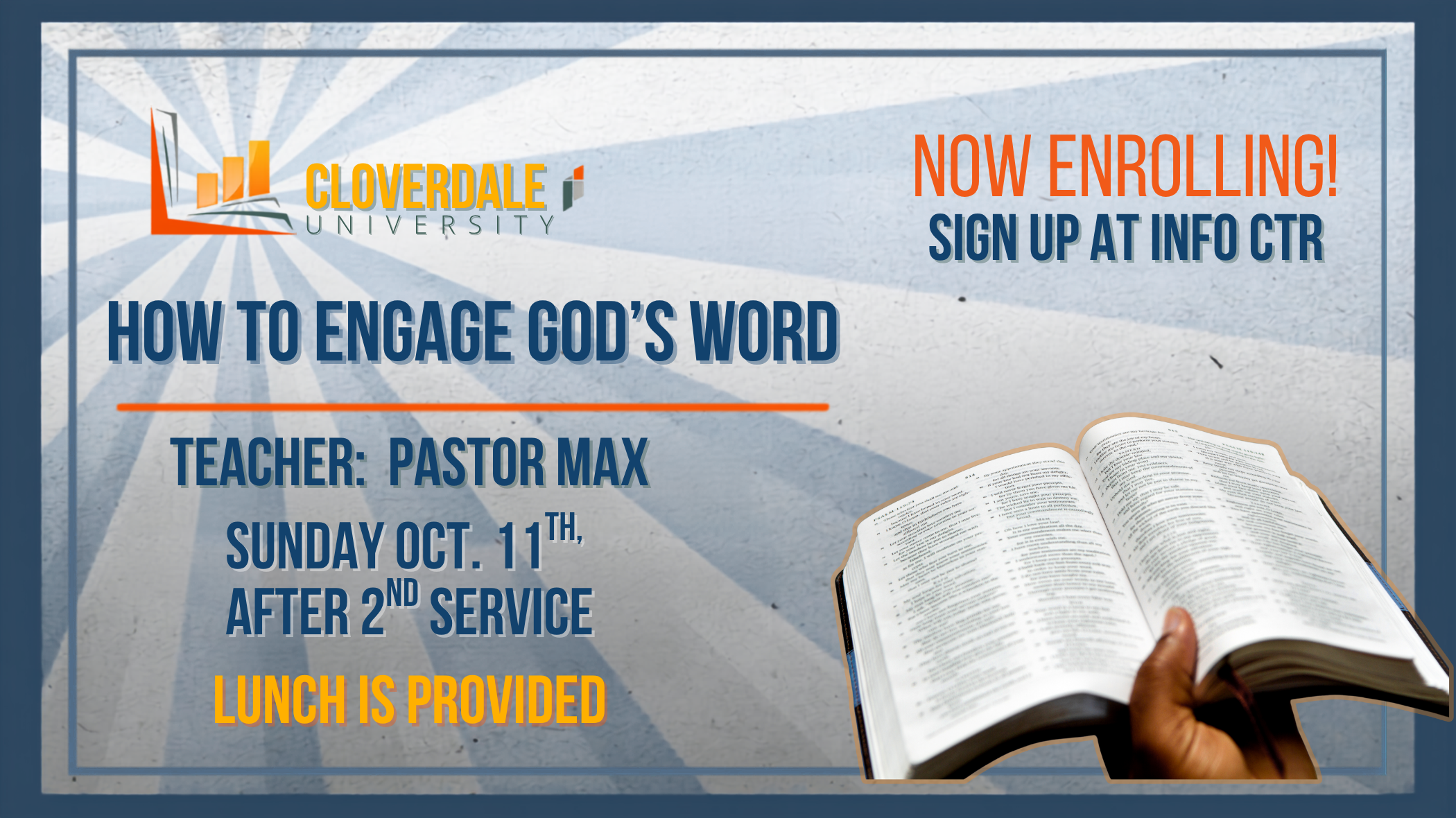 Cloverdale University:  How To Engage God's Word