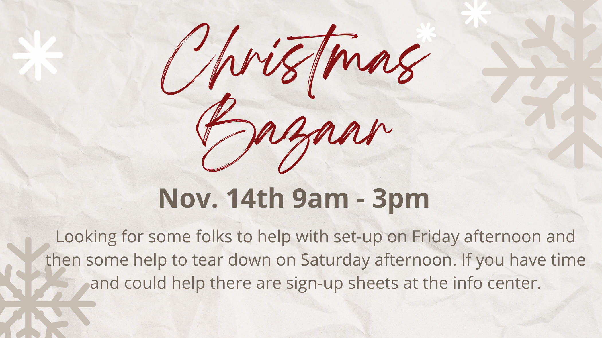 Christmas Bazaar