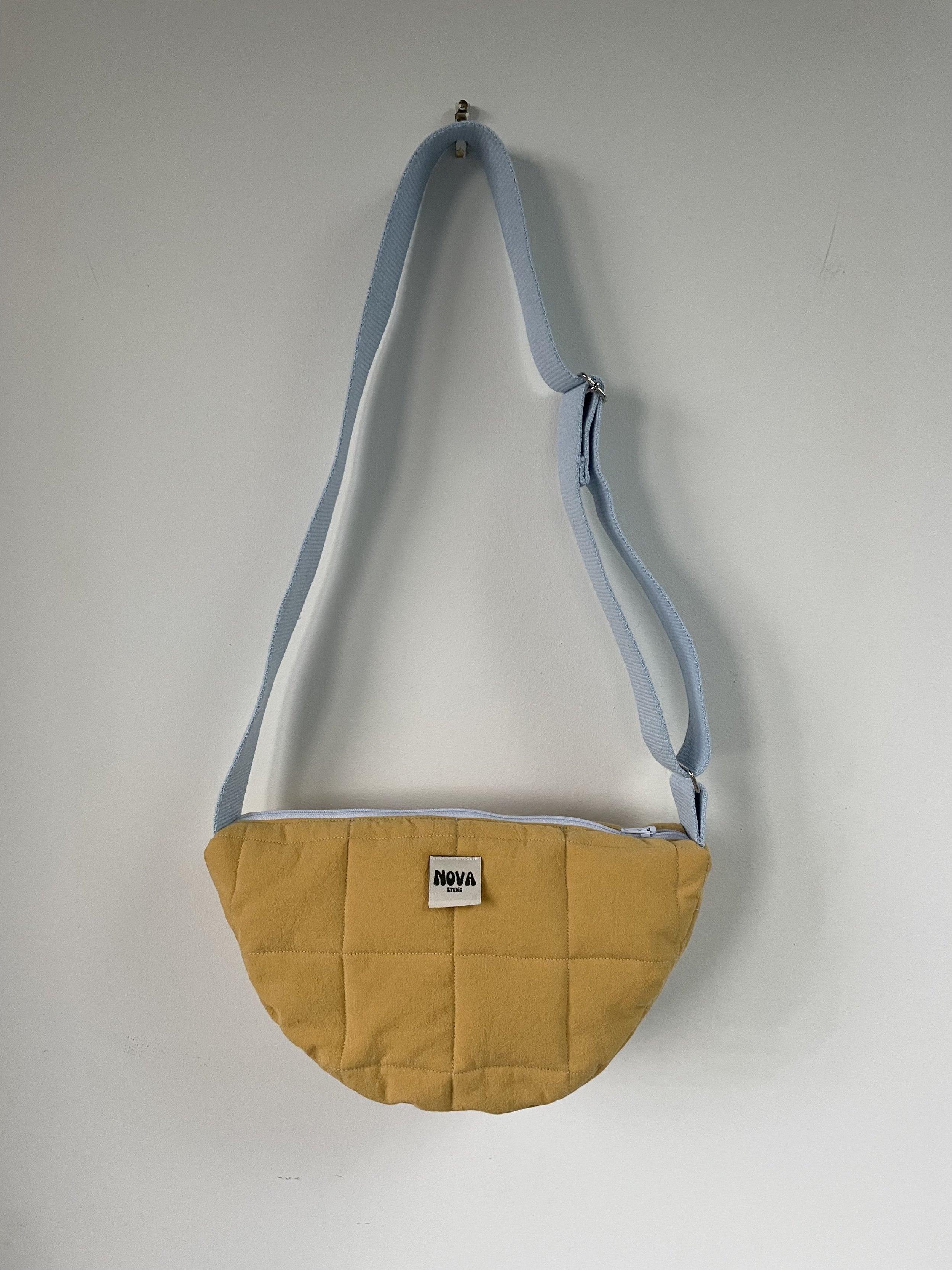 Mustard Yellow & Blue Bum Bag