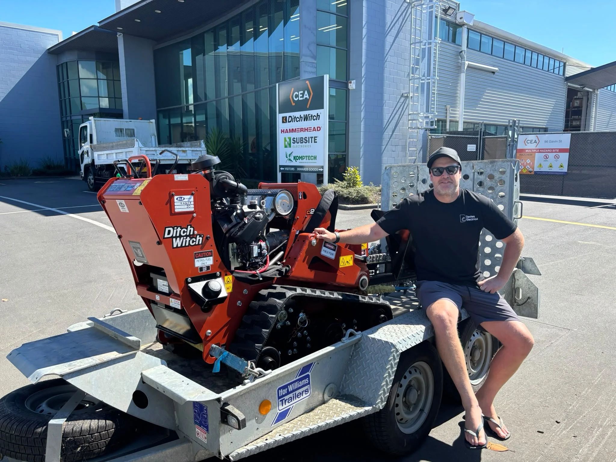 Tony on his Ditchwitch - for your trenching needs