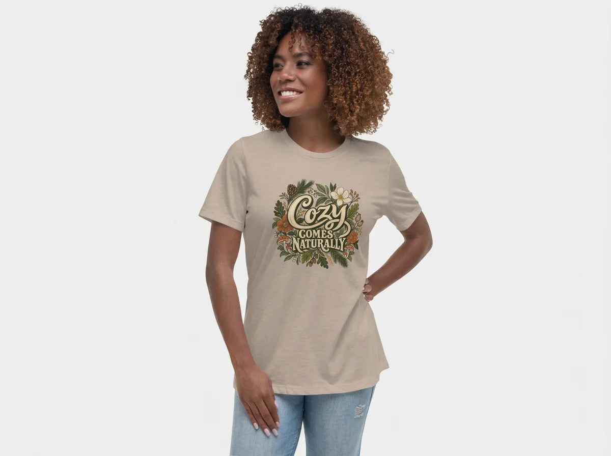 Cozy Comes Naturally Women's Relaxed T-Shirt