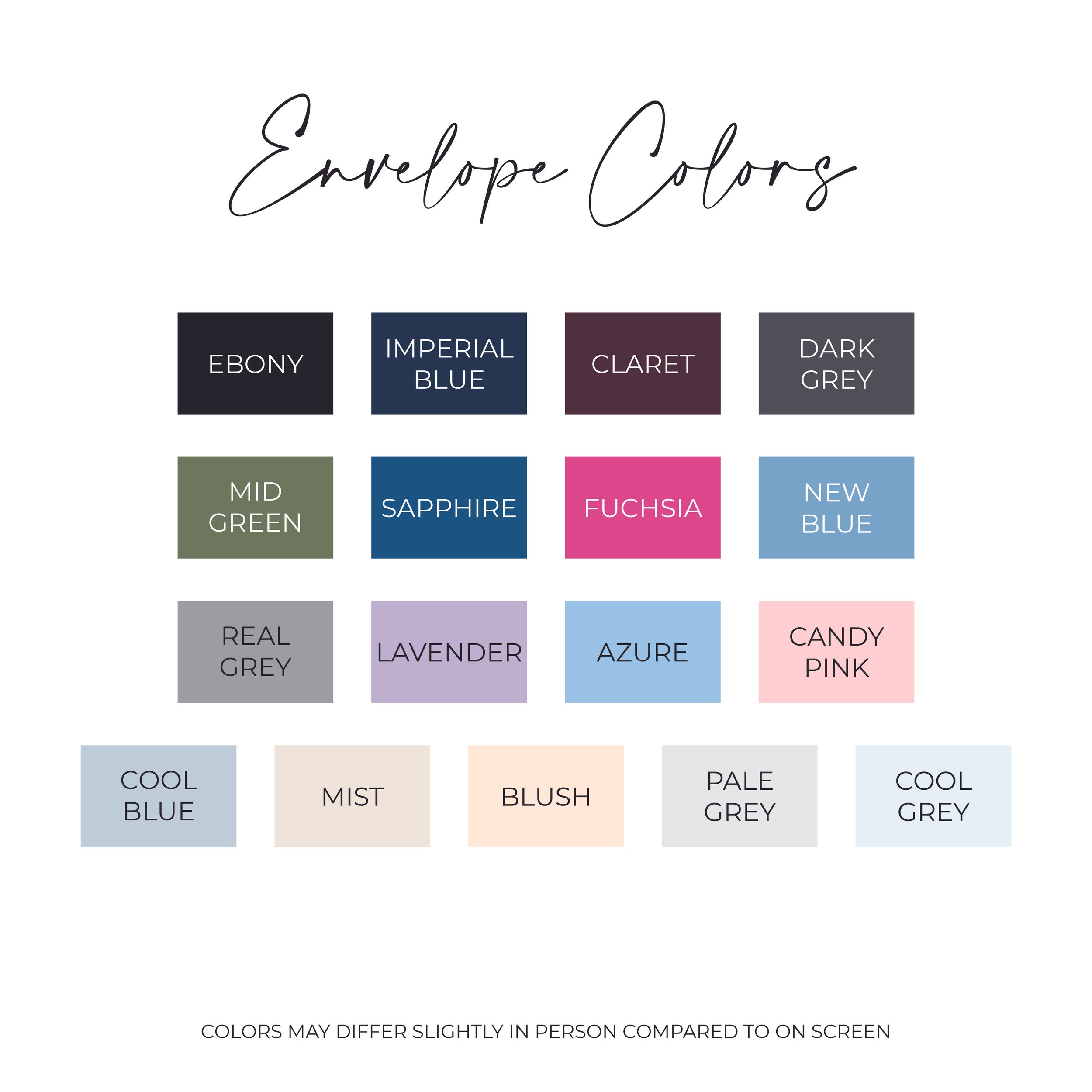 Colored Envelopes!