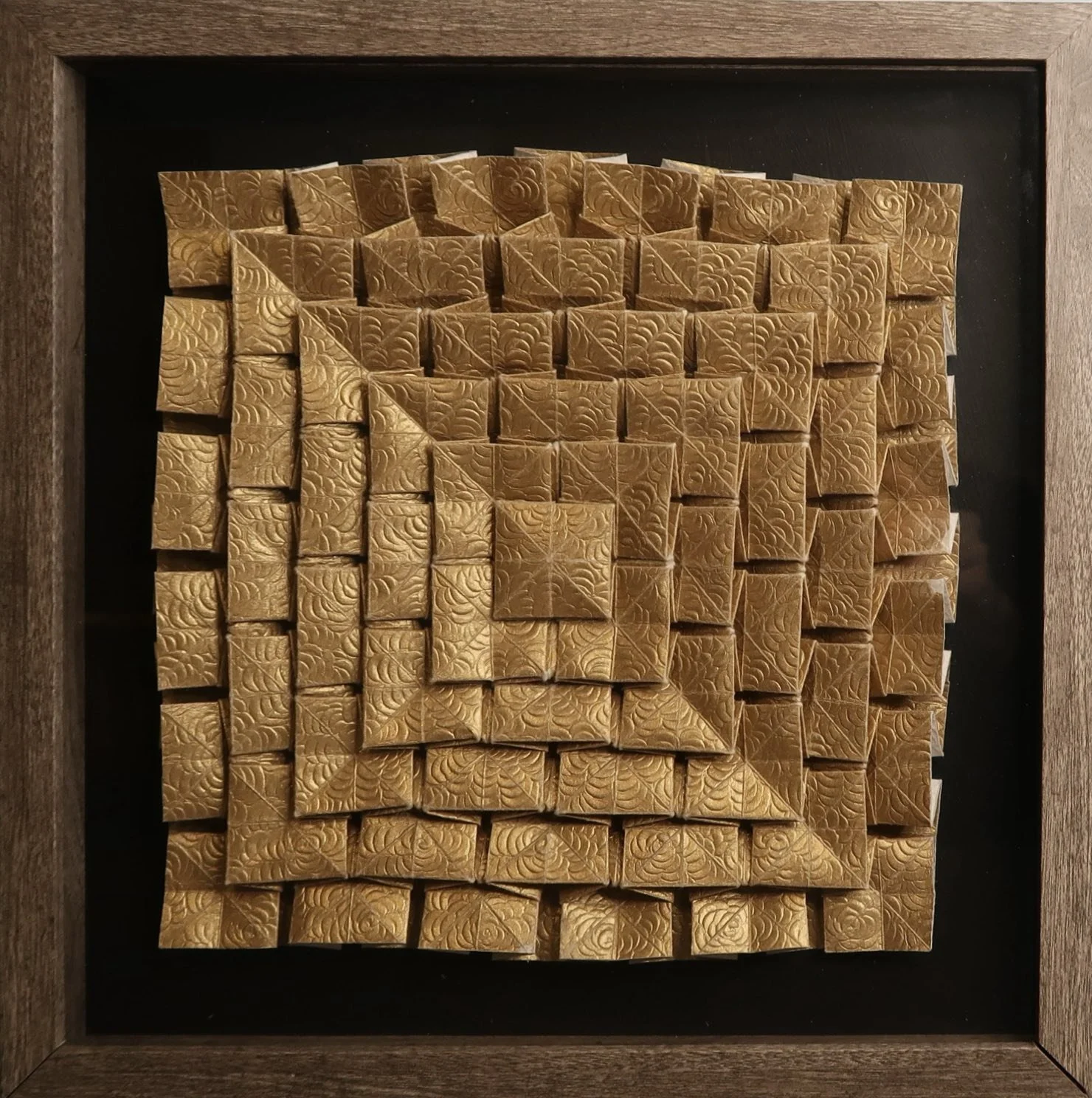Origami Tessellation, Gold (12x12)