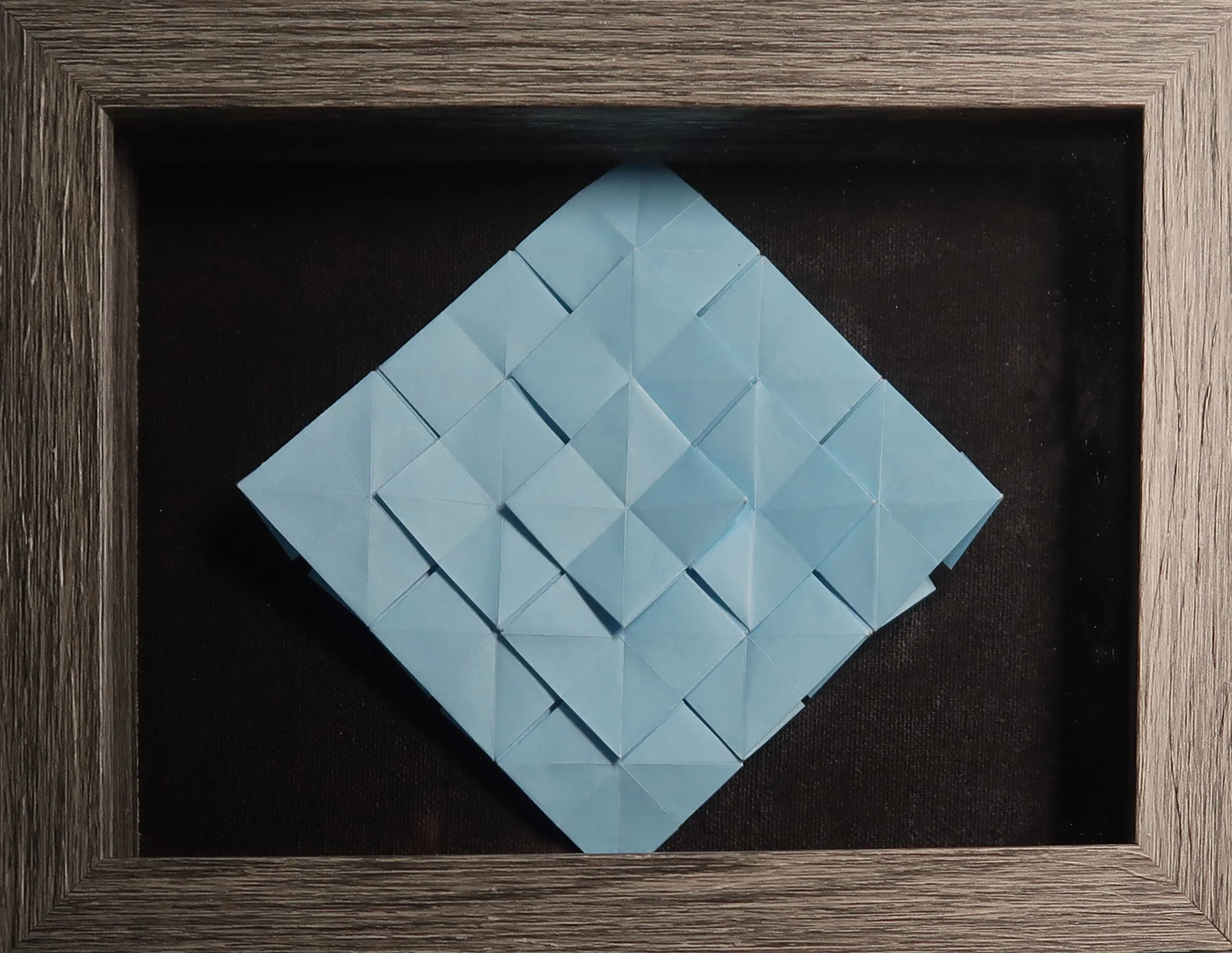 Origami Tessellation, Blue (5x7)