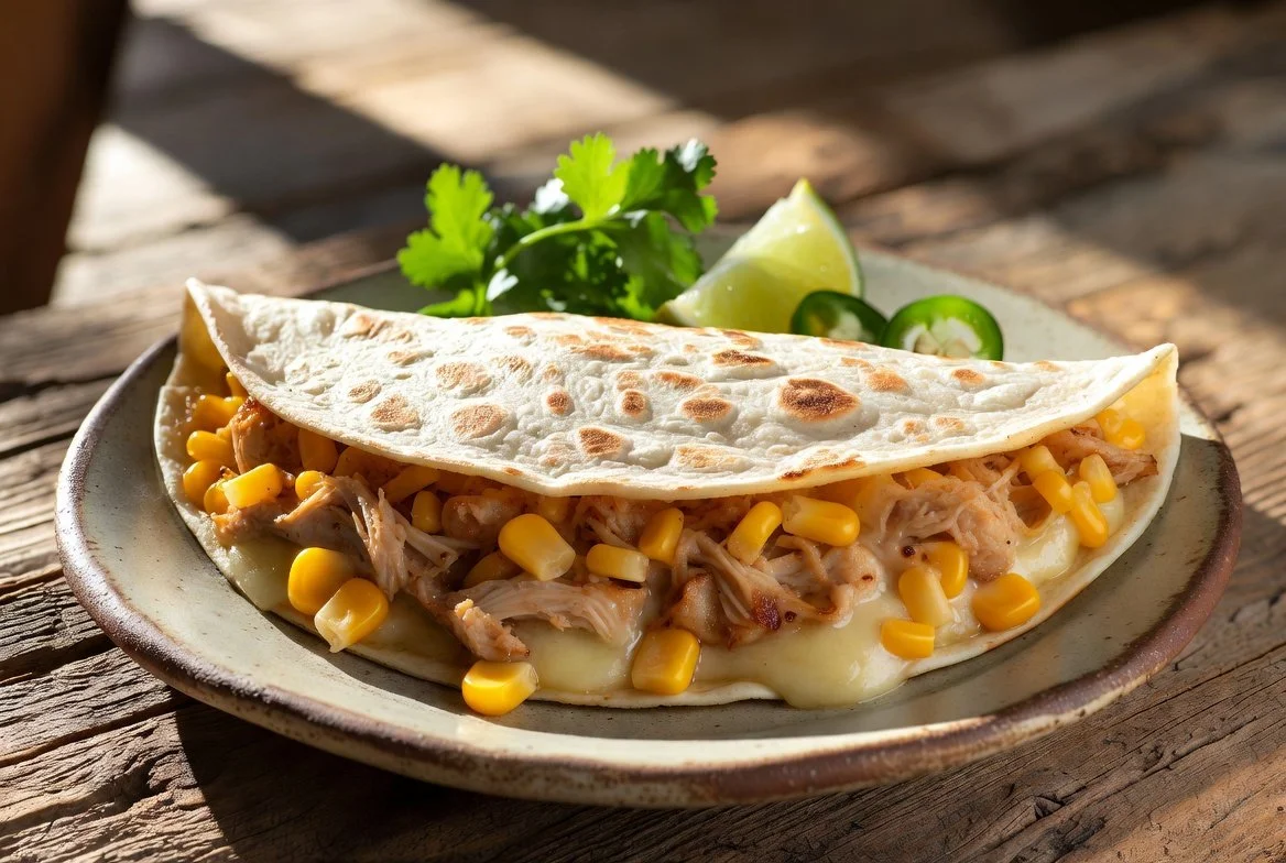 Sweet Corn &amp; Chicken Quesadillas