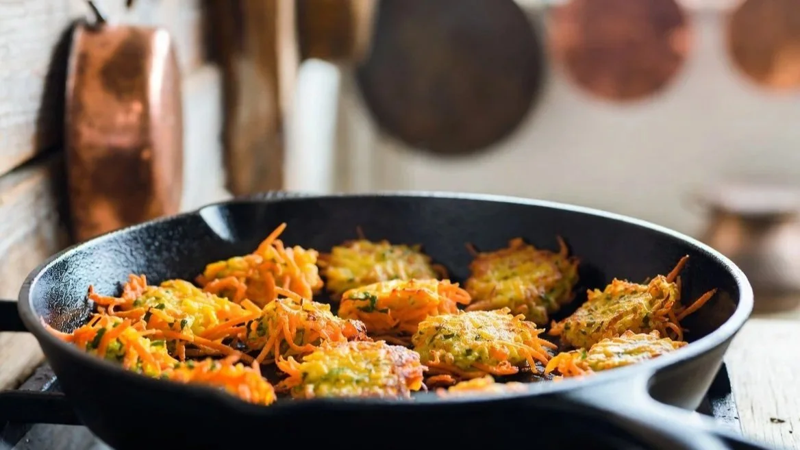 Carrot Cheddar Mini Fritters