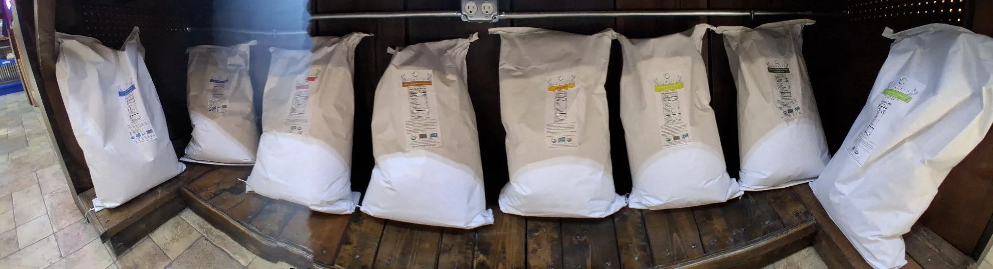 Bulk Size bags of organic stone milled grains from Early Morning Harvest