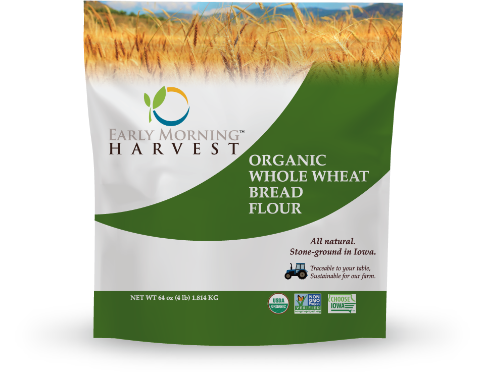 Organic Stone Ground Whole Wheat Bread Flour - 4 pound