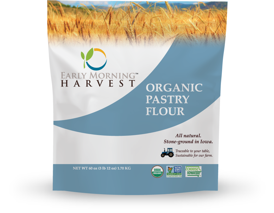 Organic Stone Ground Pastry Flour-- 3.75 pound