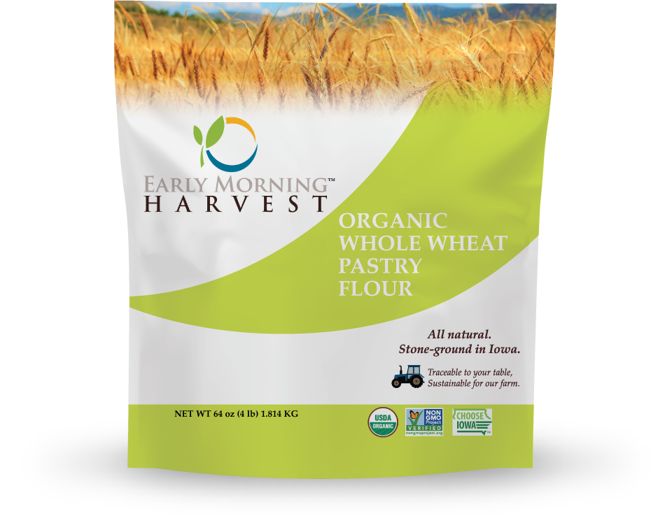 Organic Stone Ground Whole Wheat Pastry Flour - 4 pound