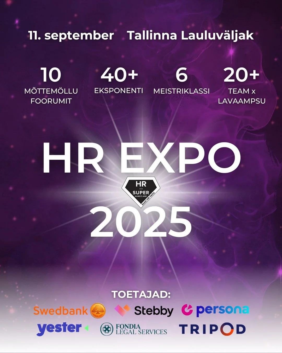 🎉 Homme saab möllu! 40+ eksponenti, Mõttemöllu foorumid, TEAMx lavaampsud, meistriklassid ja põnev kaasamisinstallatsioon.
💥 Mõttemöllu foorum on HR EXPO uus formaat, kus Eestist ja mujalt maailmast pärit m
