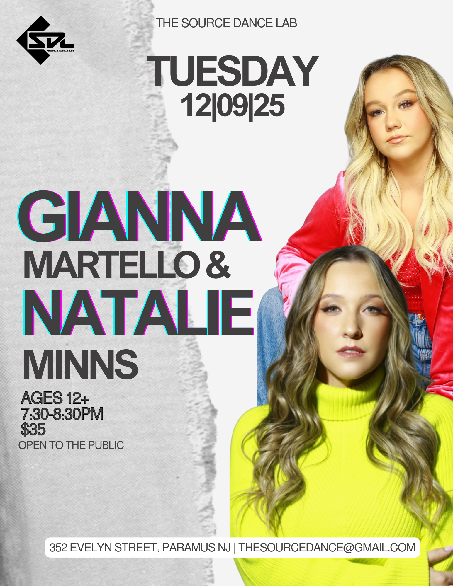GIANNA MARTELLO & NATALIE MINNS MASTERCLASS