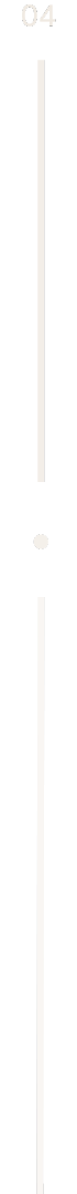 A black vertical scale with a white number 04 at the top, a white line down the middle with a small white circle near the bottom.