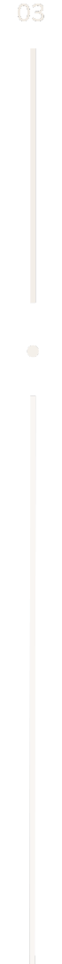 Vertical ruler with a white background, numbered 03 at the top, a black line in the middle, a small white circle toward the bottom of the line.