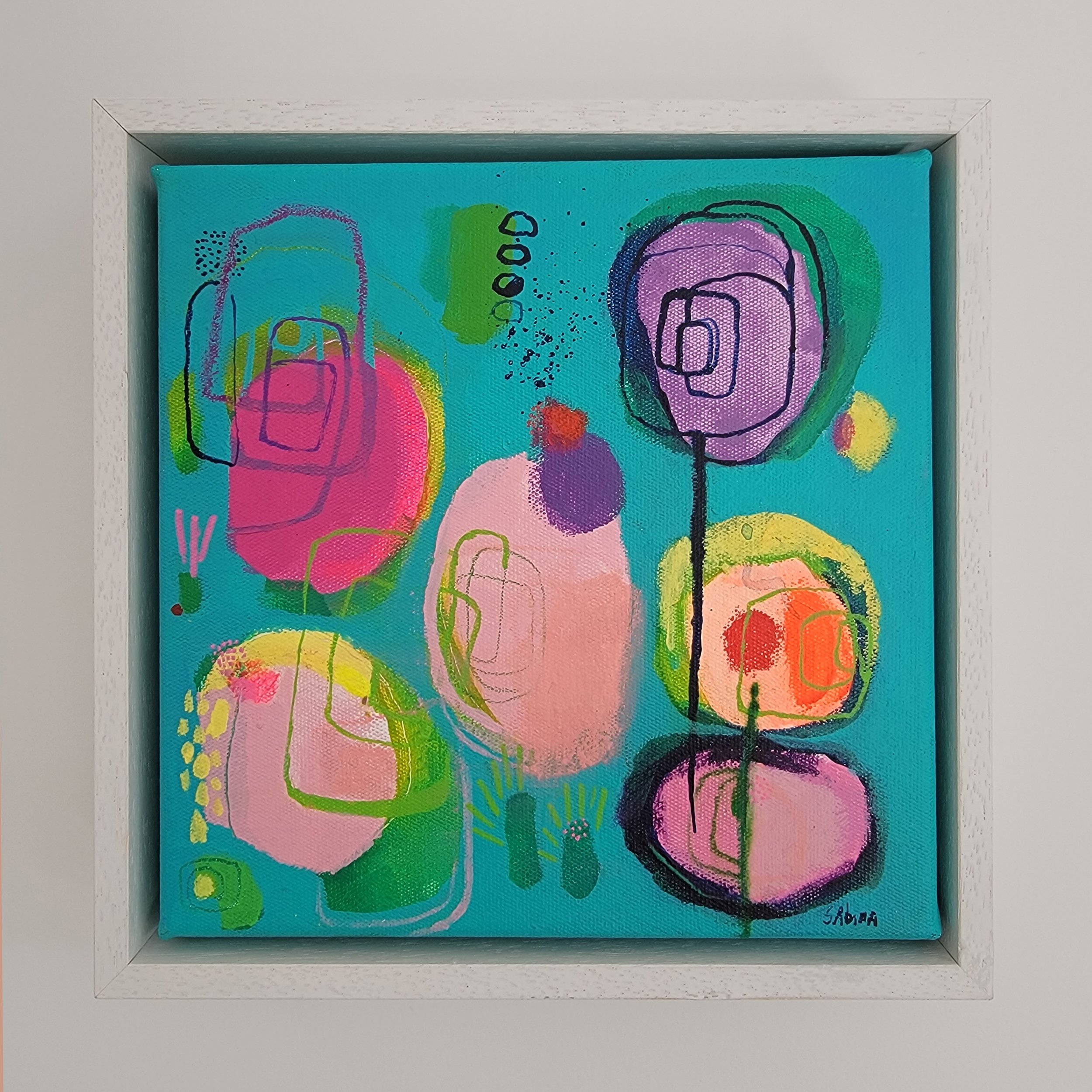 20 x 20cm framed
acrylic on canvas
£150