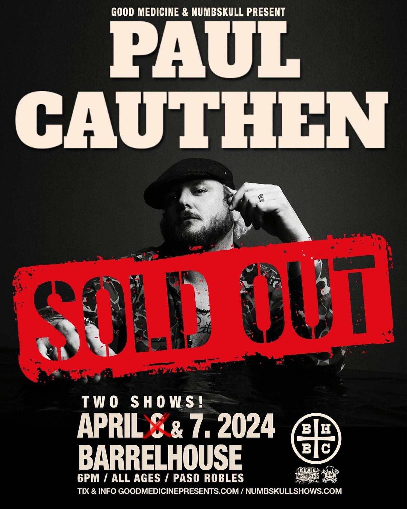 SOLD OUT! Paul Cauthen at BarrelHouse Brewing Co. on Saturday, April 6th!

Tickets for Paul Cauthen&rsquo;s performance on Saturday, April 6th, have officially SOLD OUT! But don&rsquo;t fret, the party isn&rsquo;t over yet!

Limited Tickets Are Still