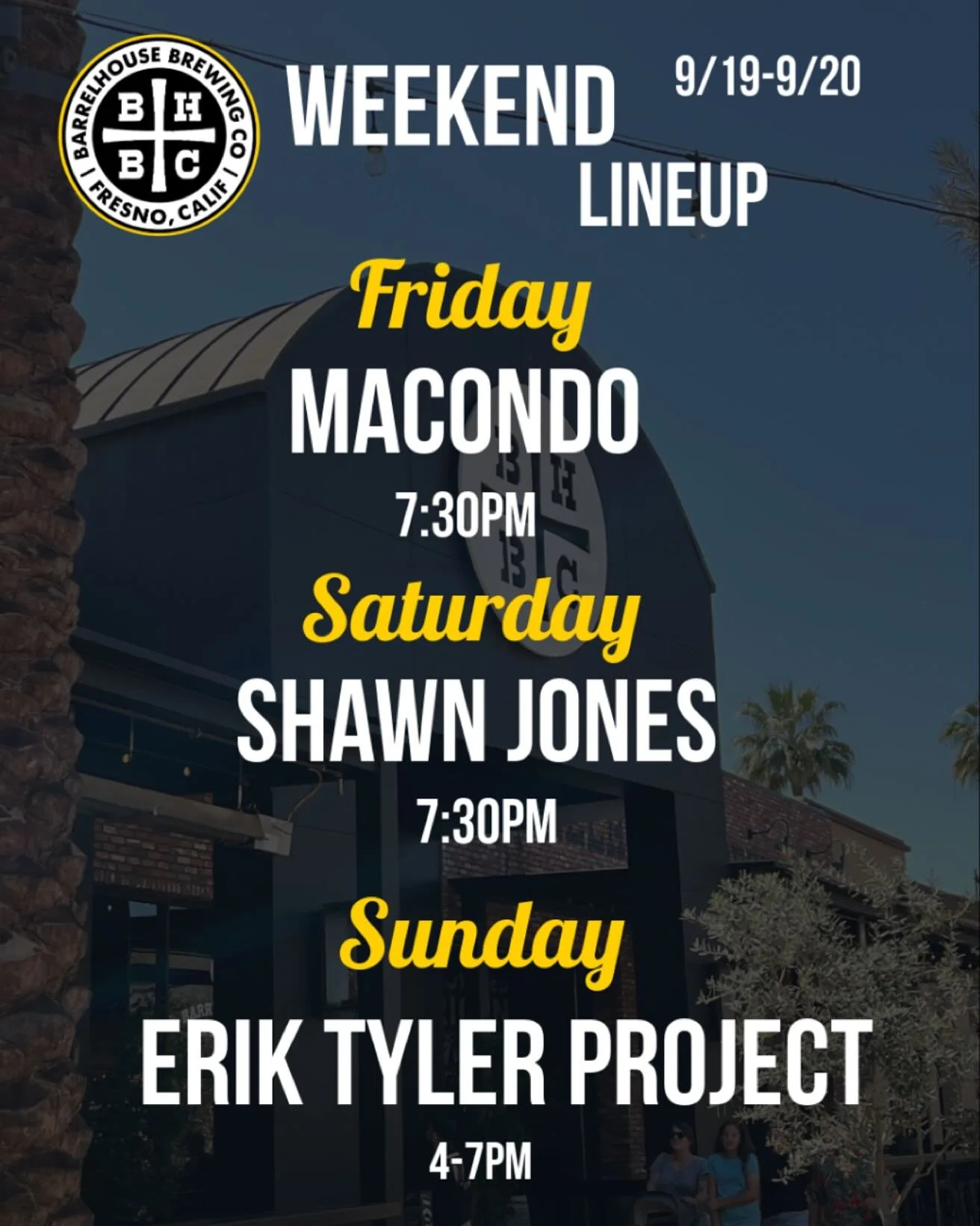 Good beer, great vibes, and live music all weekend 🎶🍻 Friday 7:30pm: Macondo Saturday 7:30pm: Shawn Jones Sunday 4&ndash;7pm: Erik Tyler Project
See ya soon!
Cheers✨
#goodpeoplegoodtimesgreatbeer